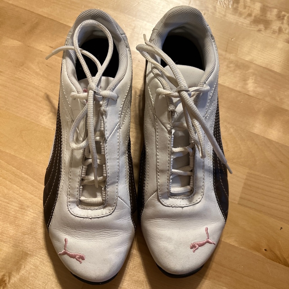 Puma White and Brown Sneakers